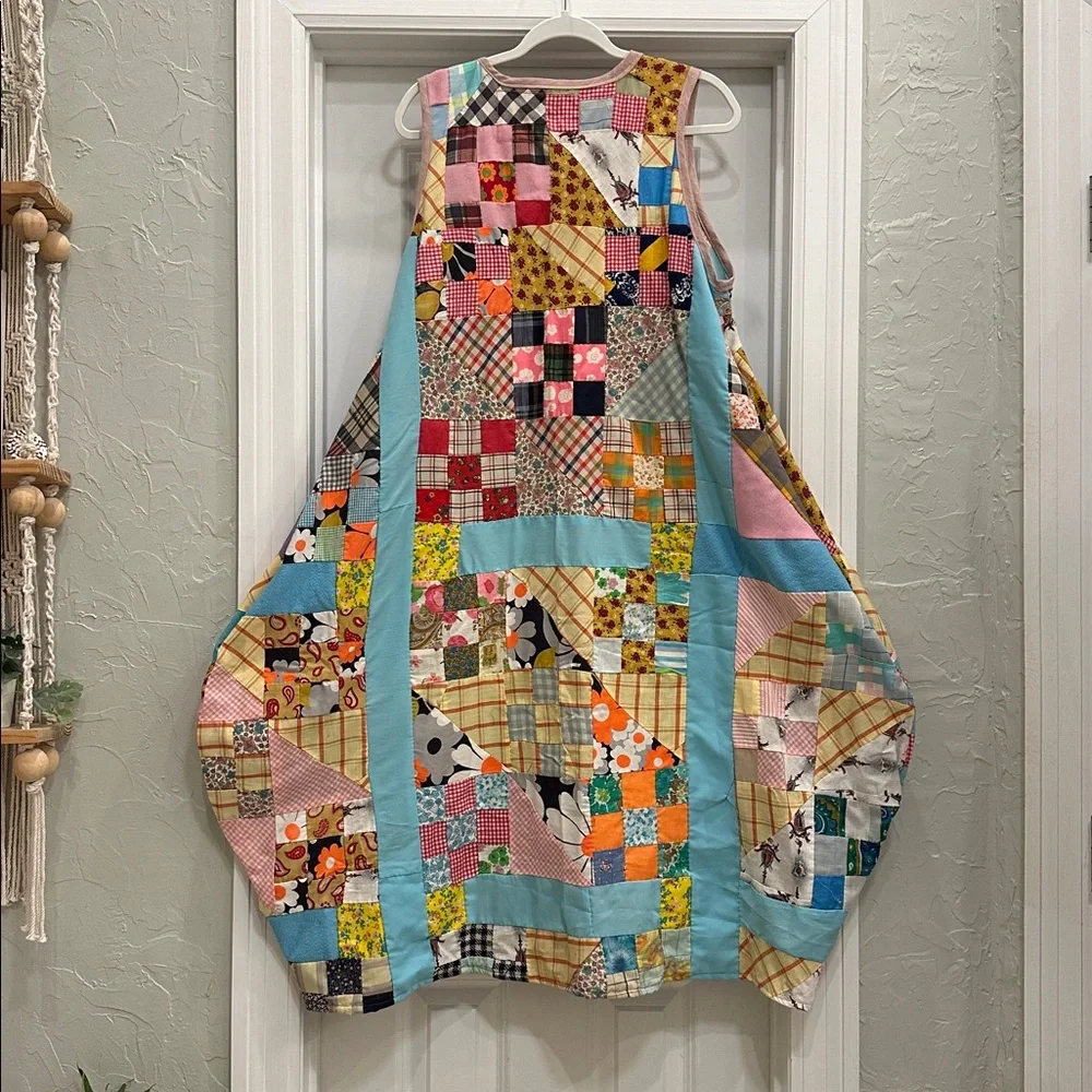 Handmade Upcycled Patchwork Quilt Dress - Picture 2 of 6